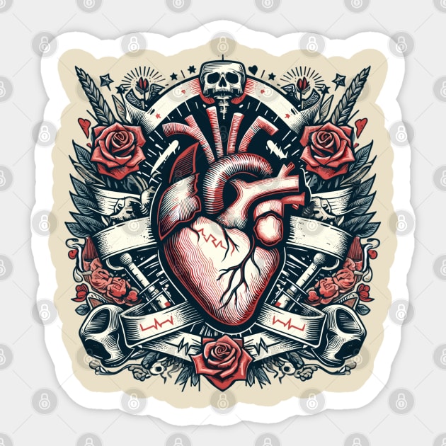 cardiac Sticker by AlephArt